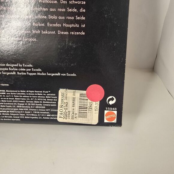 VTG Escada Limited Edition Barbie Doll 1996 Mattel NRFB - Picture 8 of 15